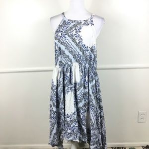 Torrid Blue Floral Keyhole Dress Womens Plus 1X